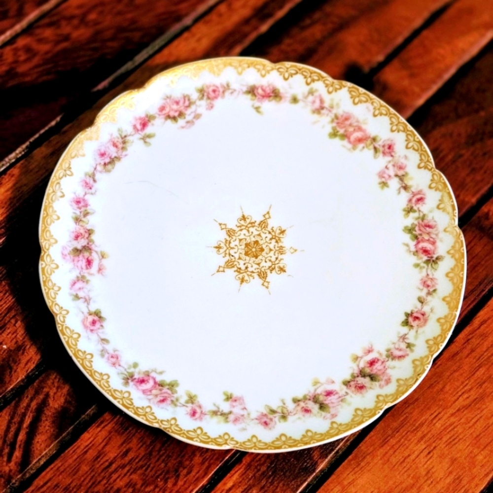 Vintage Haviland Gold Rim Plate 5 Inch